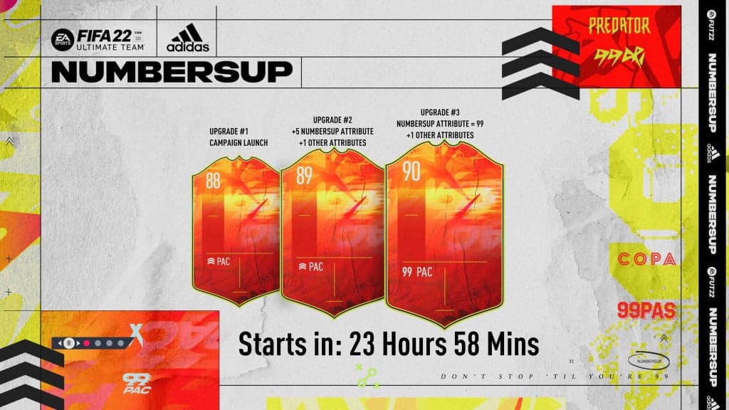 FUT Numbers Up cards explained.