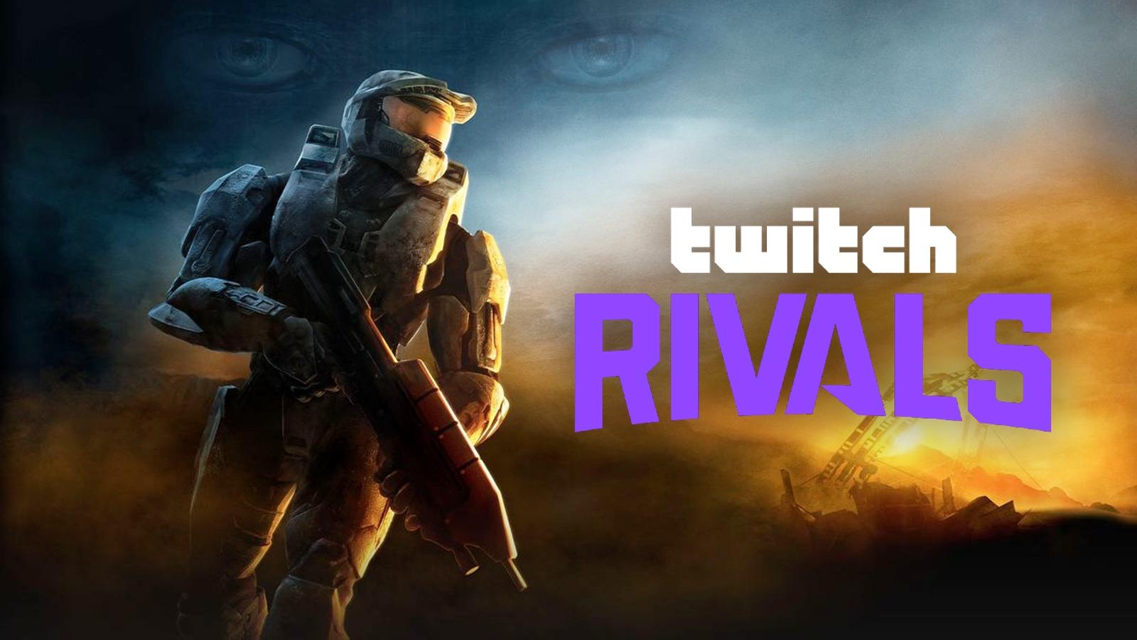 Halo 3 cover art with Twitch Rivals logo