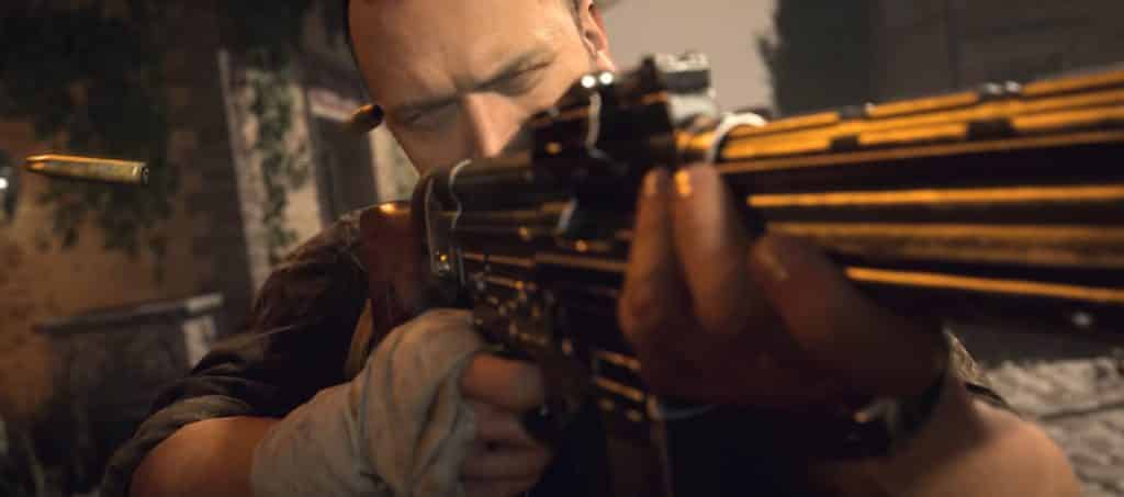 Call of Duty Vanguard Multiplayer Reveal Trailer Character Gun Firing