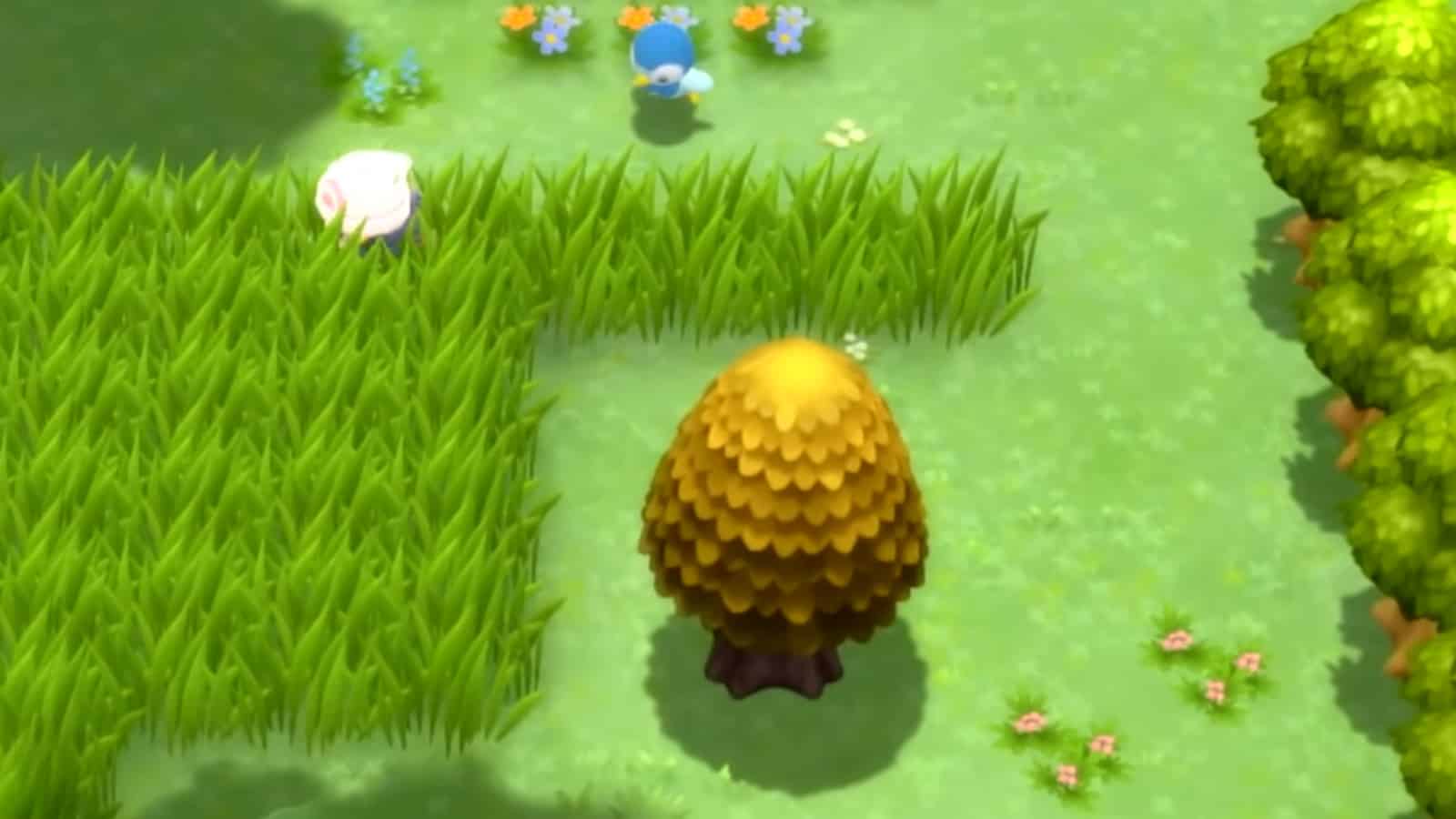 Pokemon Brilliant Diamond & Shining Pearl Honey tree field screenshot