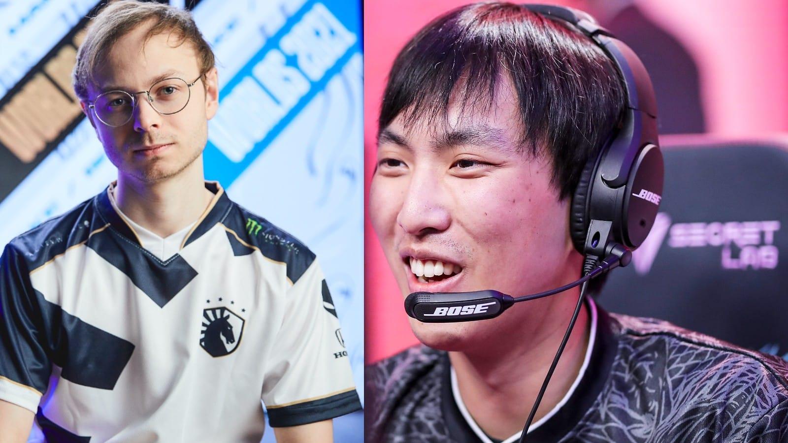 Images of Jensen and Doublelift