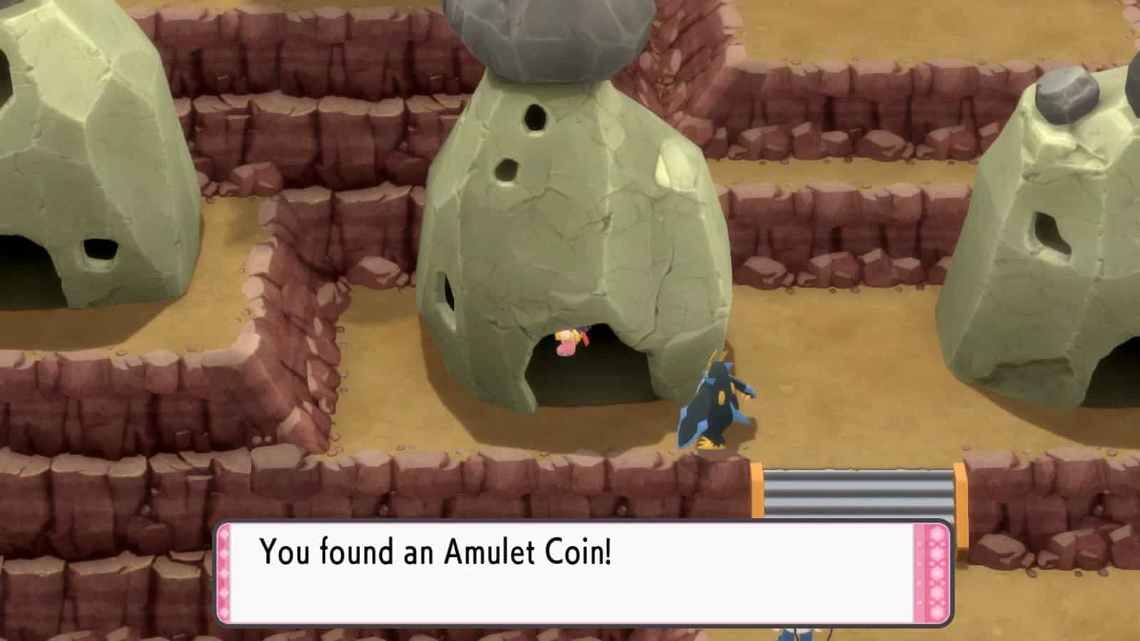 screenshot of amulet coin in pokemon brilliant diamond shining pearl