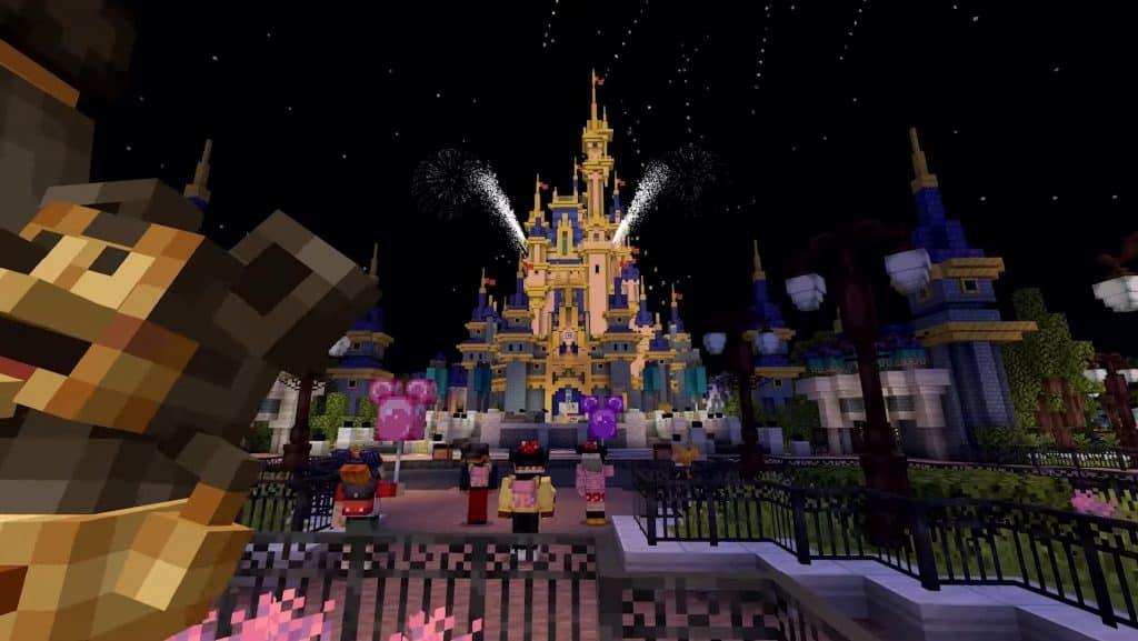Minecraft Walt Disney Magic Kingdom attractions