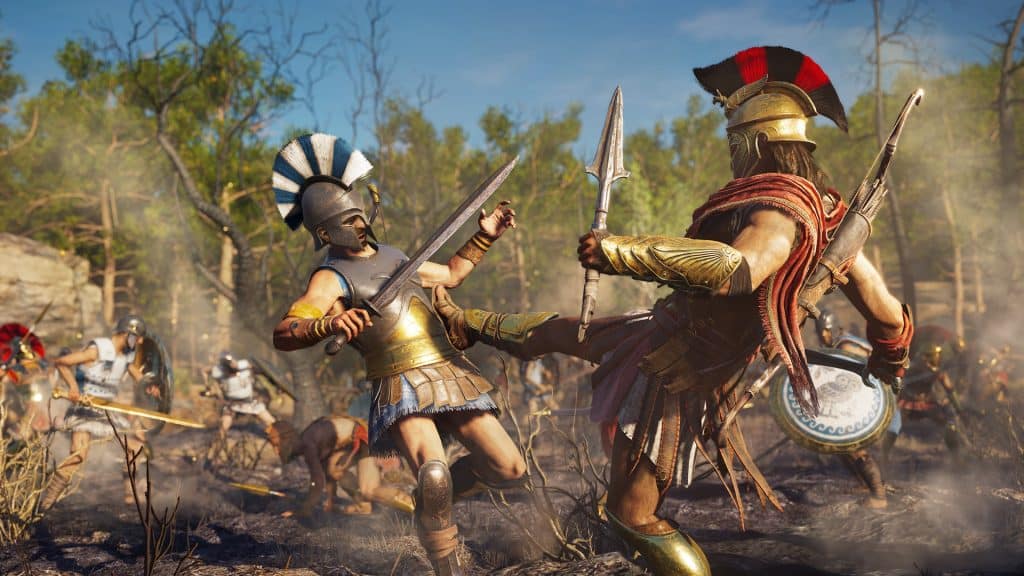 Assassin's Creed Odyssey screenshot showing combat