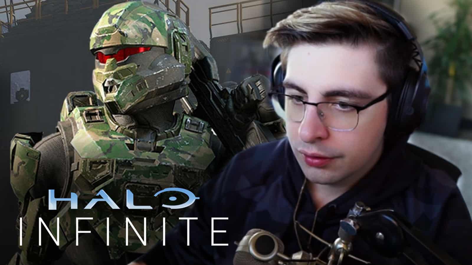 Shroud next to Spartan from Halo Infinite.