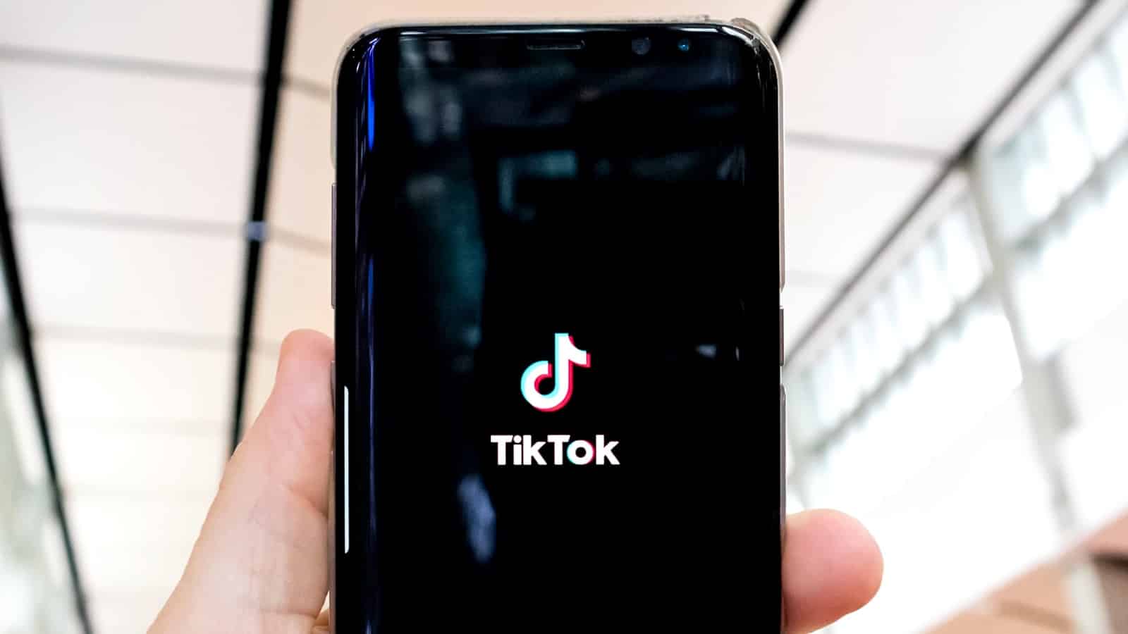 TikTok logo on a phone