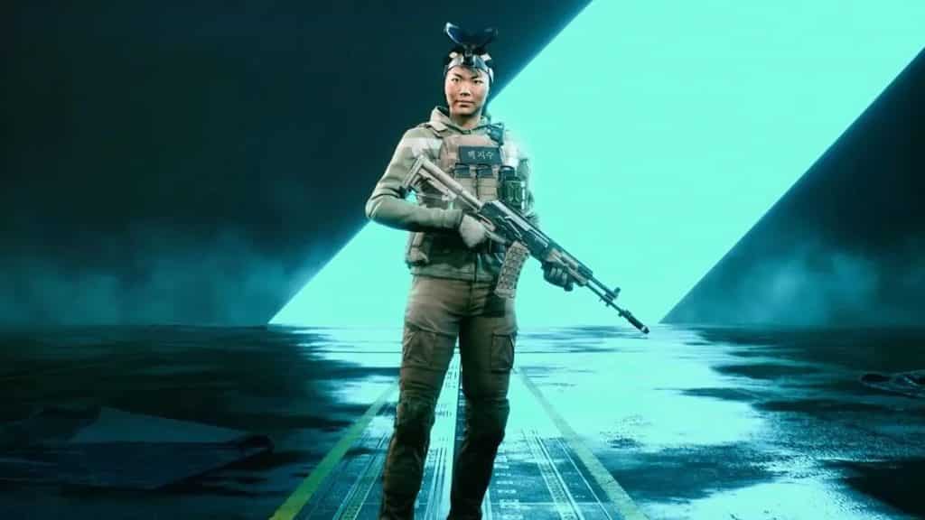 A screenshot of Ji-Soo Paik from Battlefield 2042.