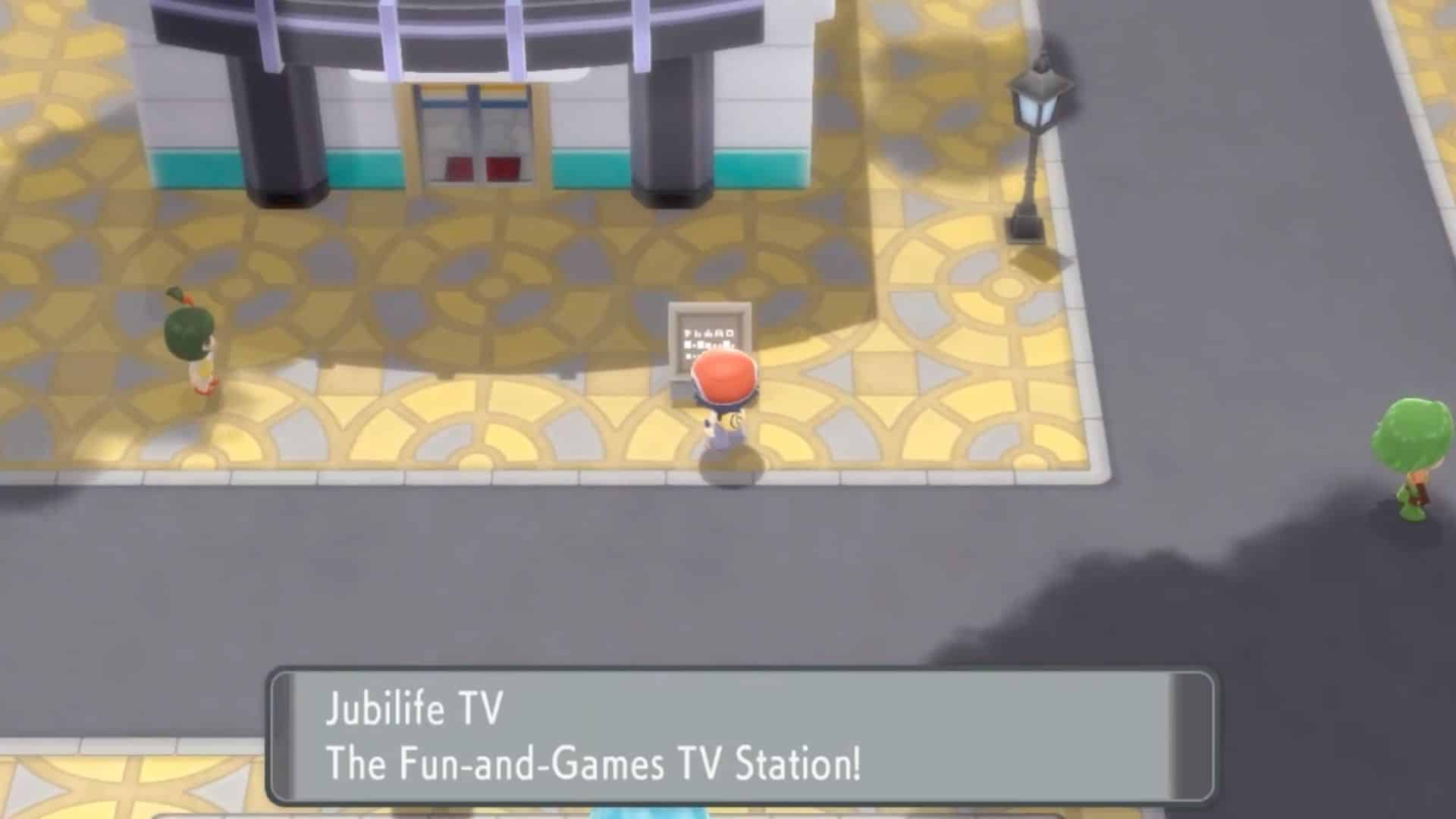 Pokemon Jubilife TV lottery location in brilliant diamond and shining pearl