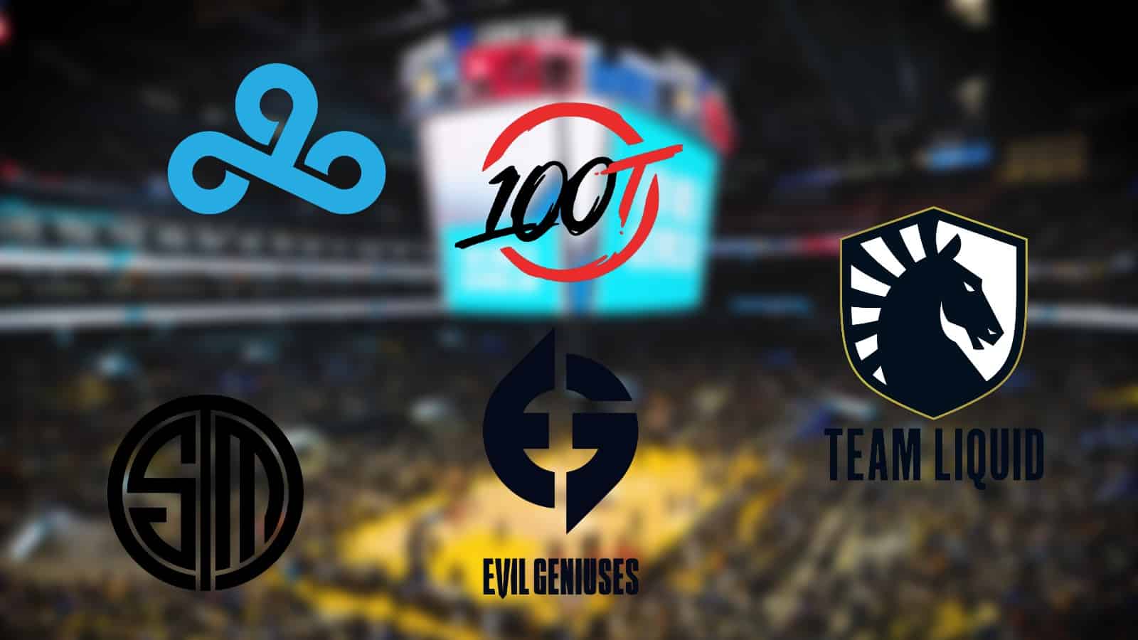 LCS team logos over image of the Chase Centre