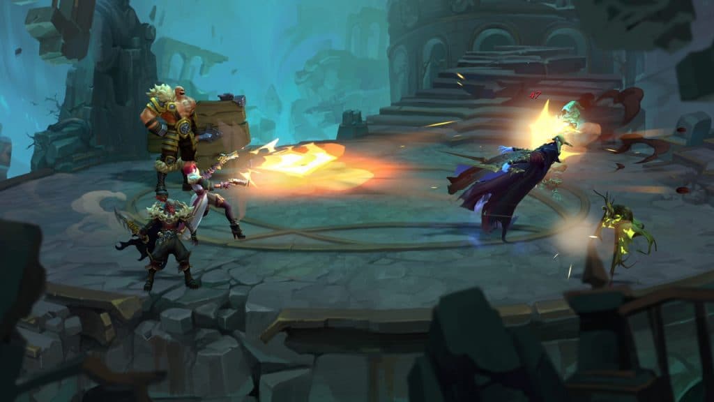 Ruined King screenshot showing combat