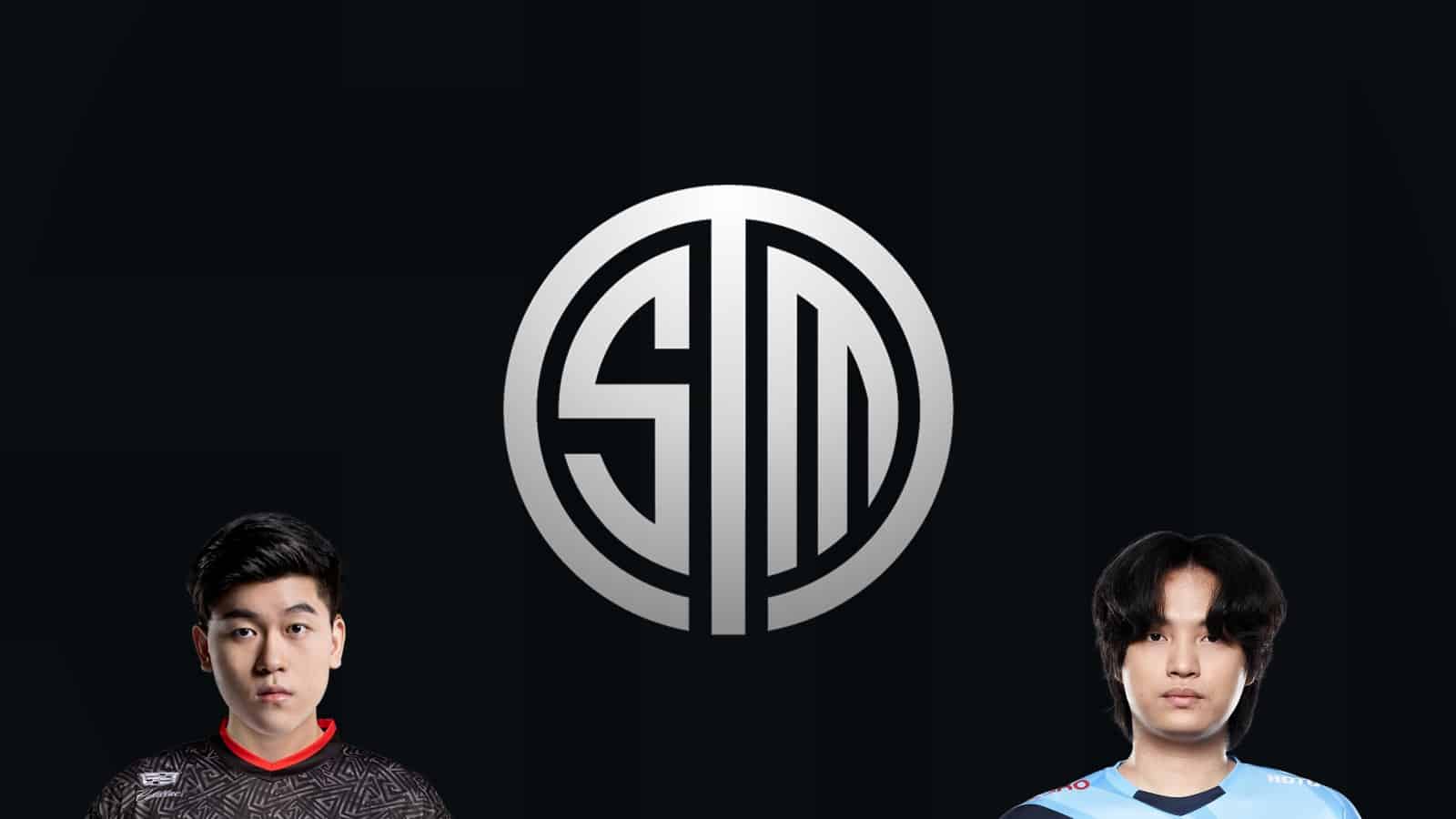 TSM logo with images of players Yursan and Fly