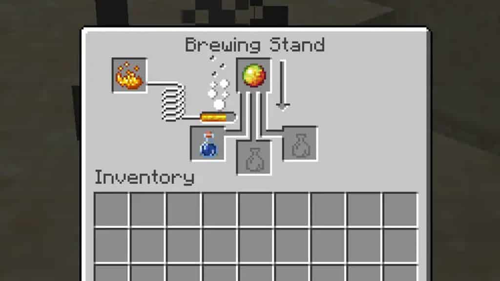 Brewing stand in Minescraft