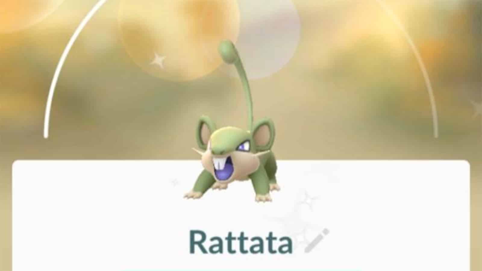 Shiny Rattata appearing in Pokemon Go