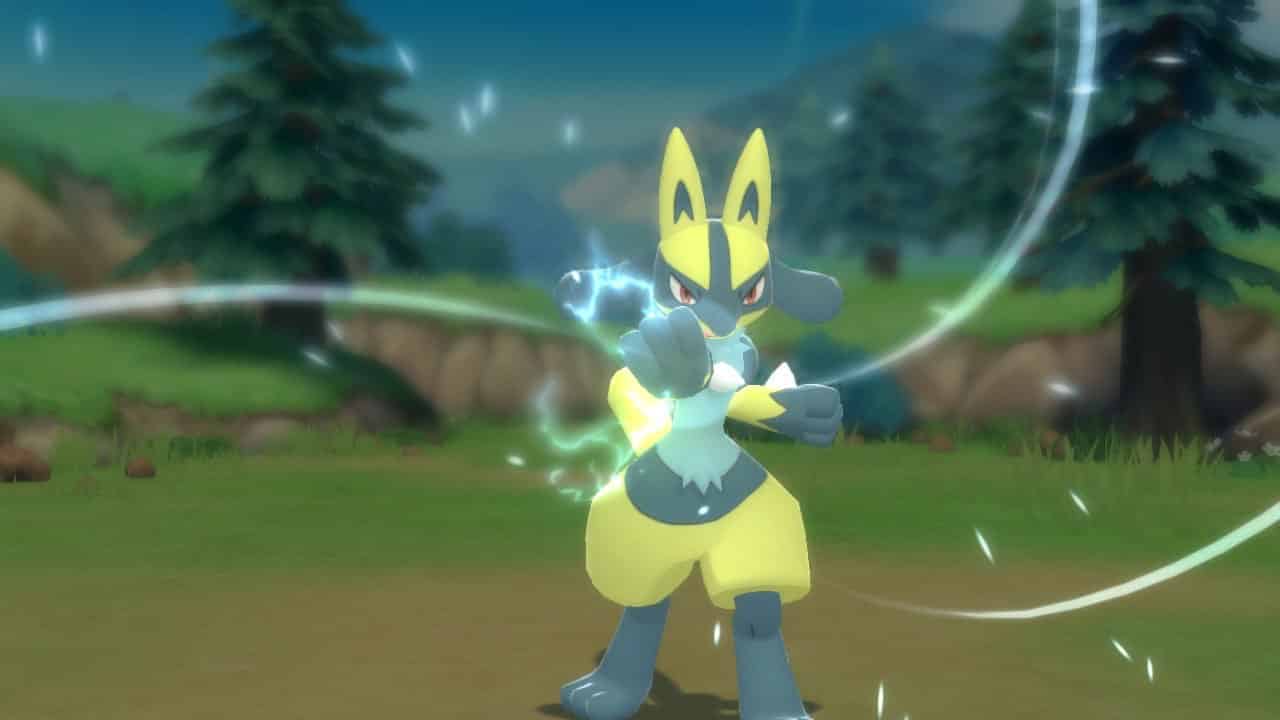 Pokemon Brilliant Diamond & Shining Pearl Shiny Lucario screenshot