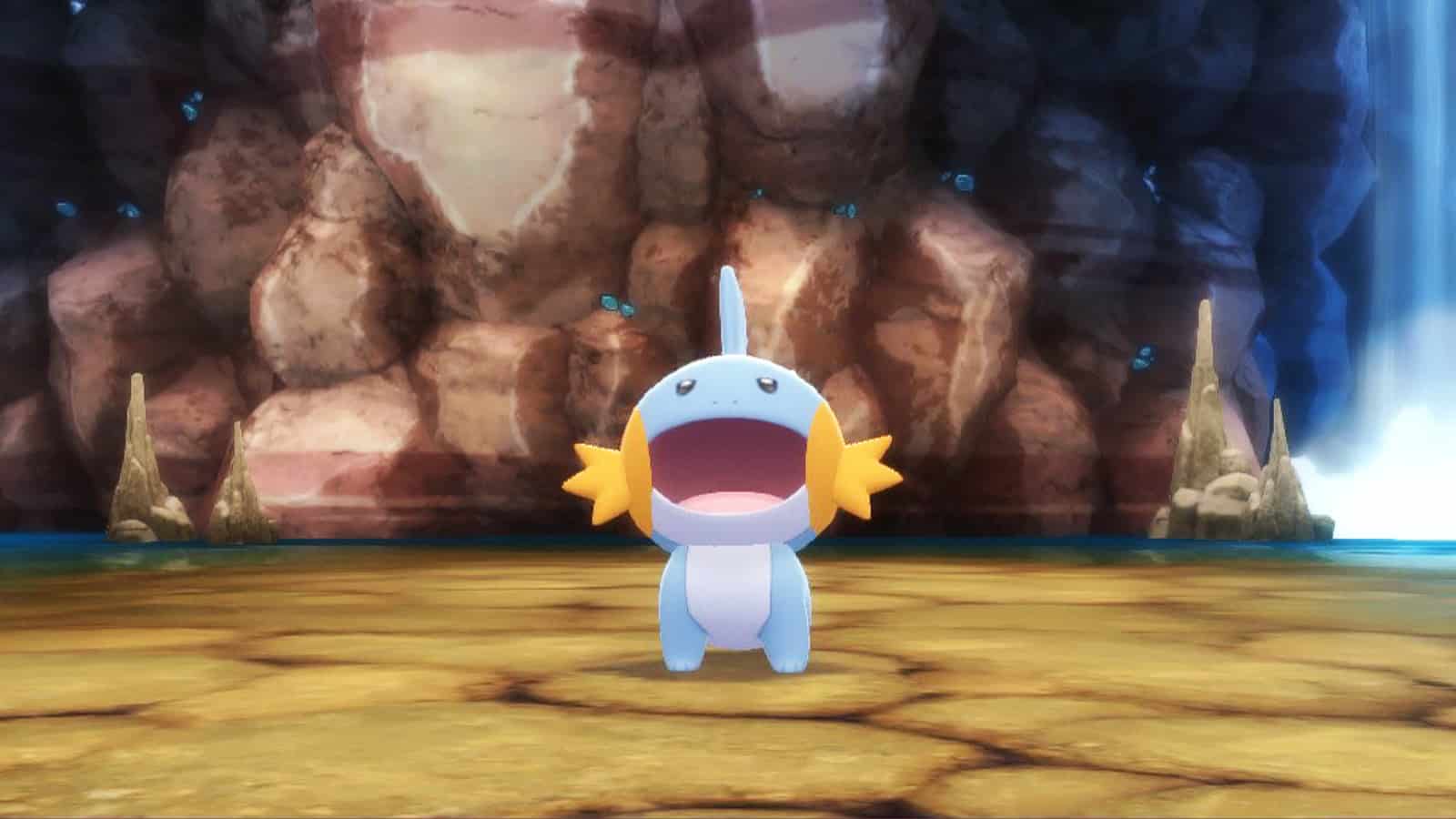 Pokemon Brilliant Diamond & Shining Pearl Mudkip spawn encounter screenshot