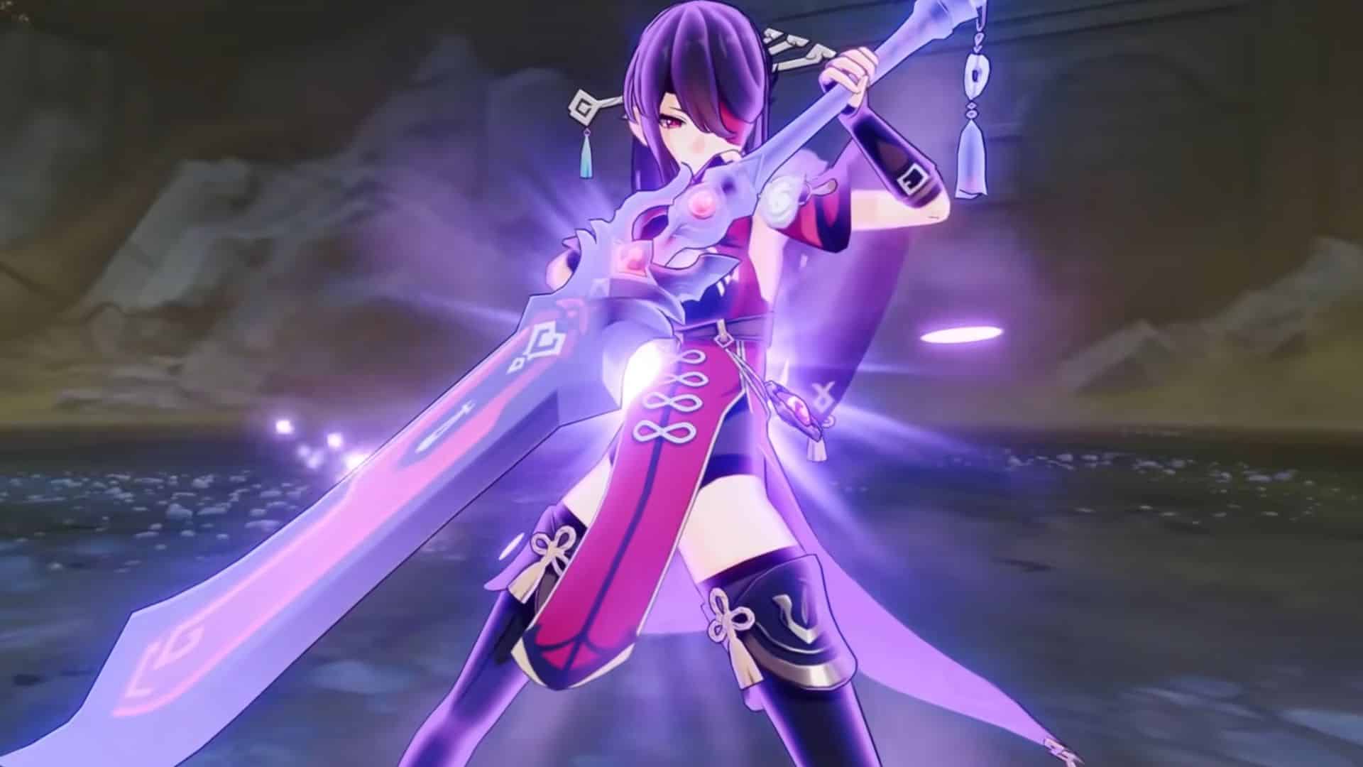 Beidou using her parry ability