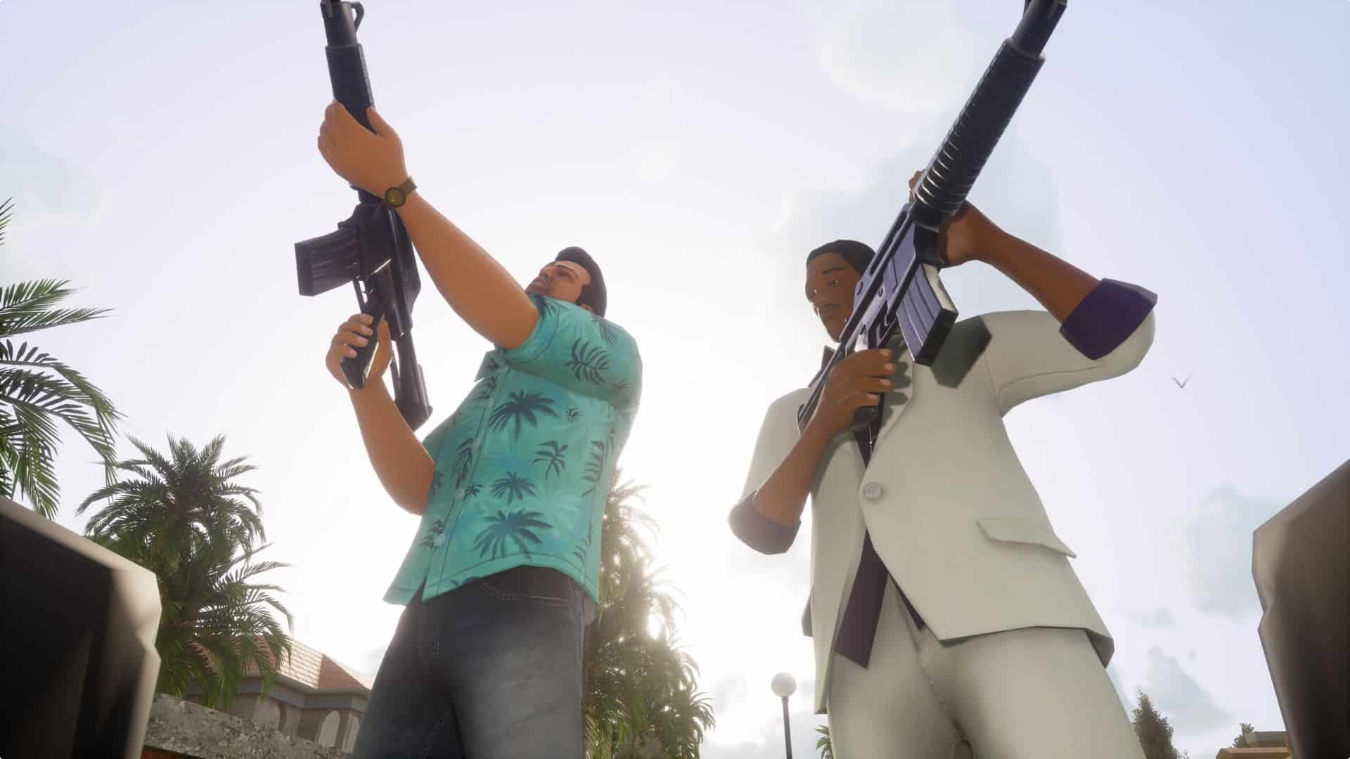 tommy vercetti and lance vance posing