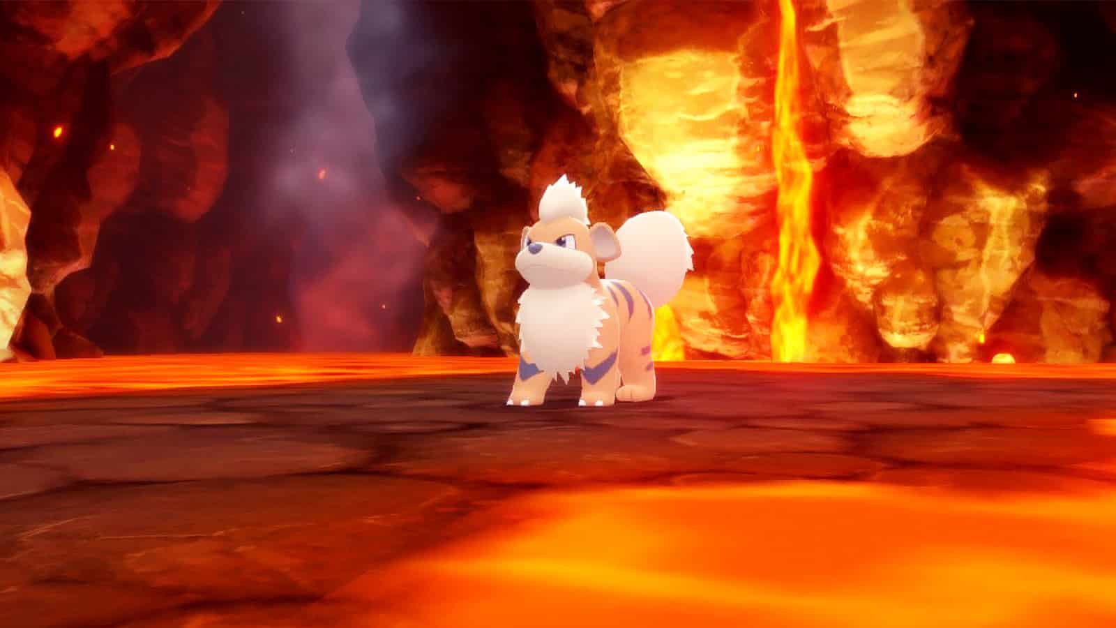 Pokemon Brilliant Diamond & Shining Pearl Growlithe encounter screenshot