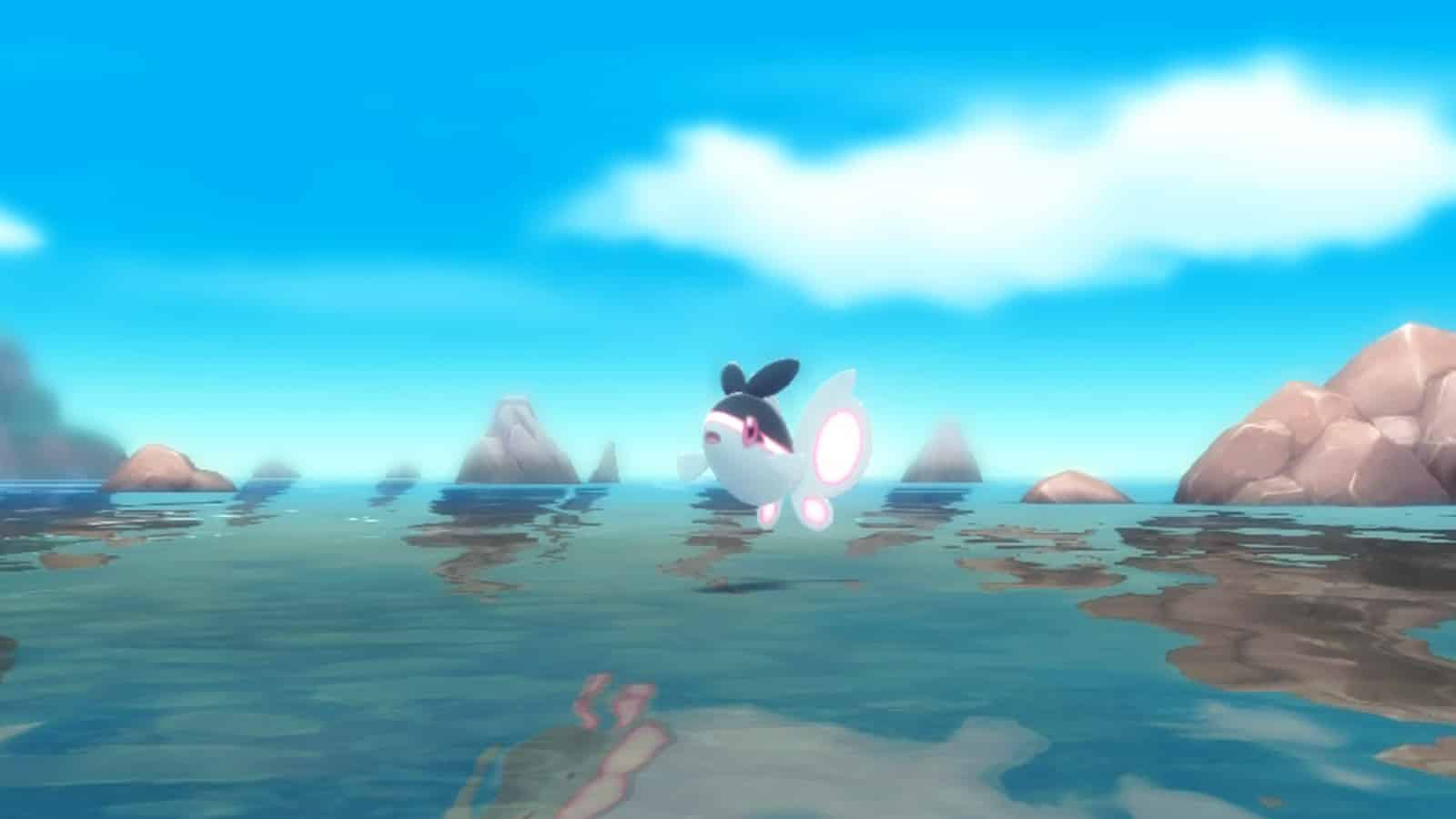 Pokemon Brilliant Diamond & Shining Pearl Finneon spawn screenshot