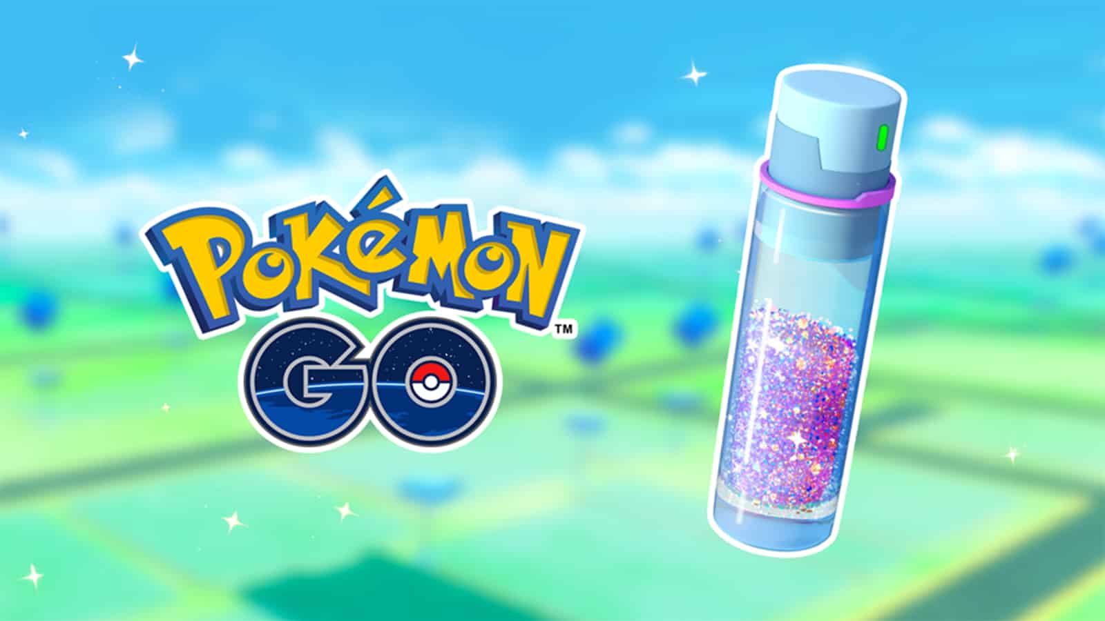 A tube of Stardust next to the Pokemon Go logo