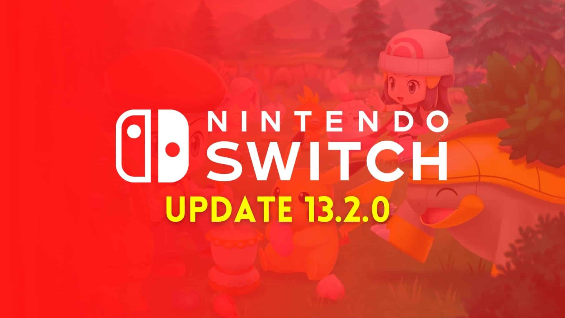 nintendo switch update with pokemon background