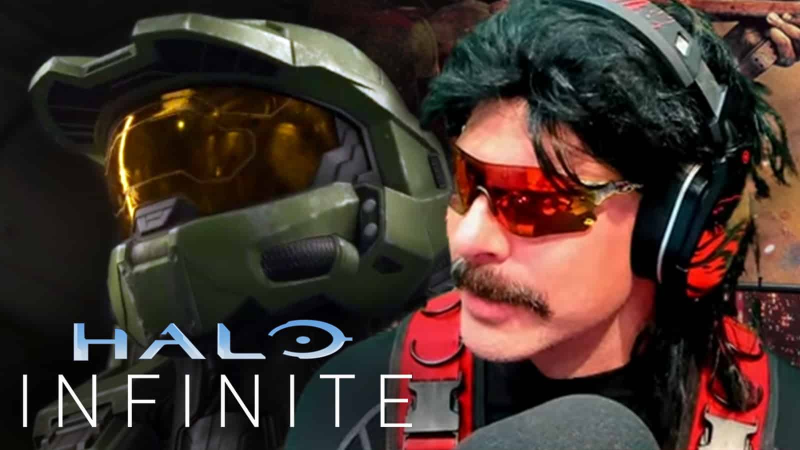 Dr Disrespect annoyed at Halo Infinite Master Chief.