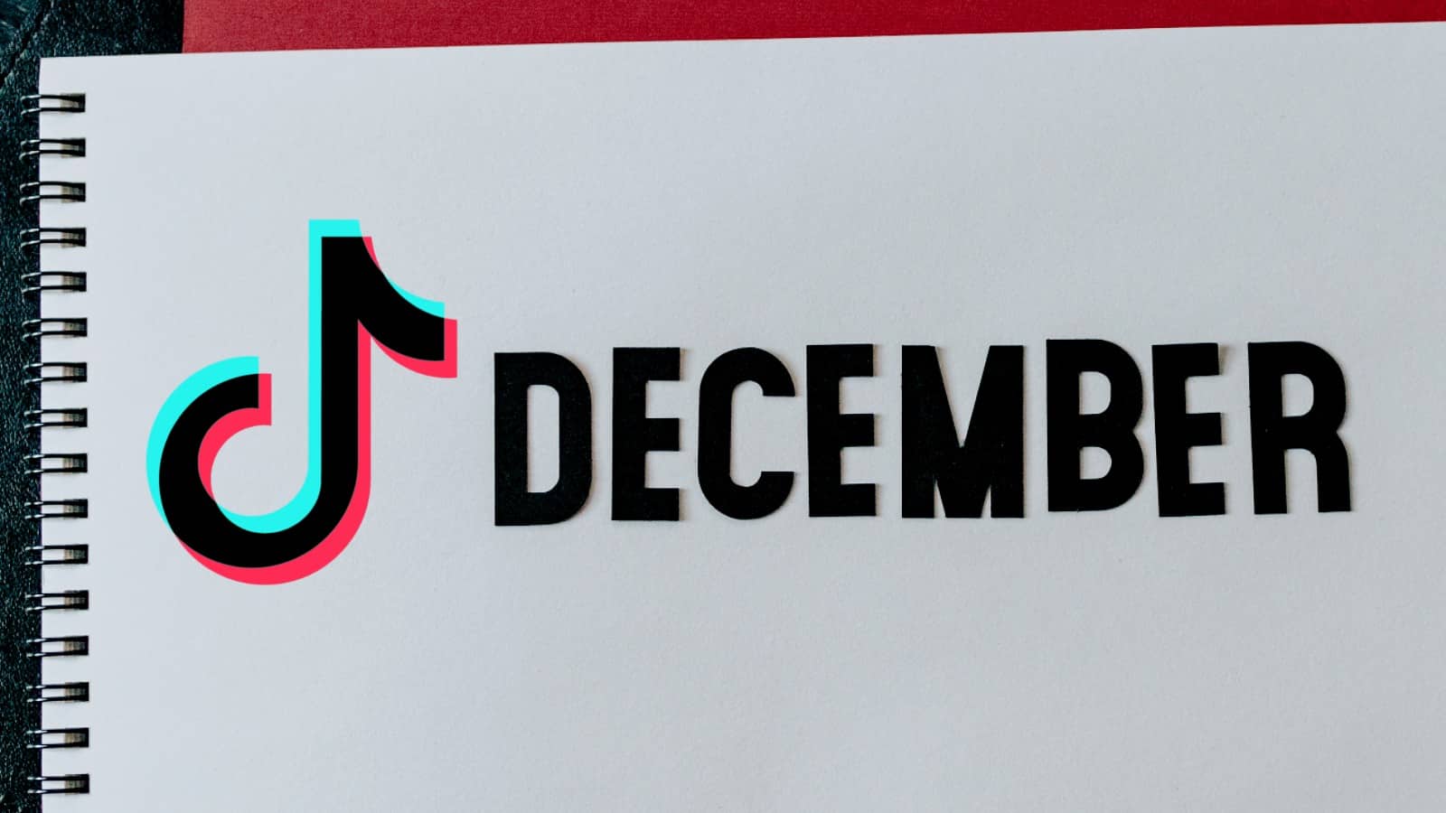 TikTok logo next to text reading 'December'