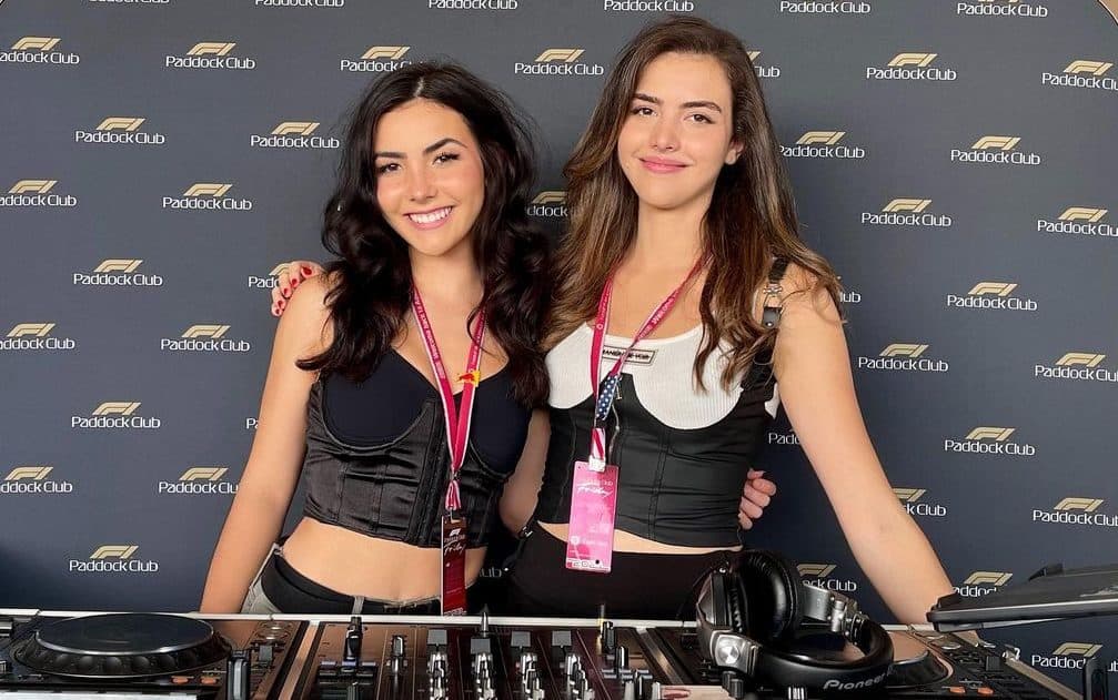 Alexandra and Andrea Botez sisters and Formula 1