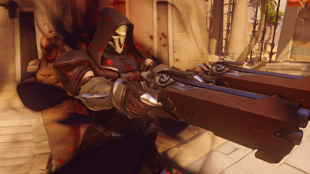 overwatch reaper using shadow step and pointing his hellfire shotguns