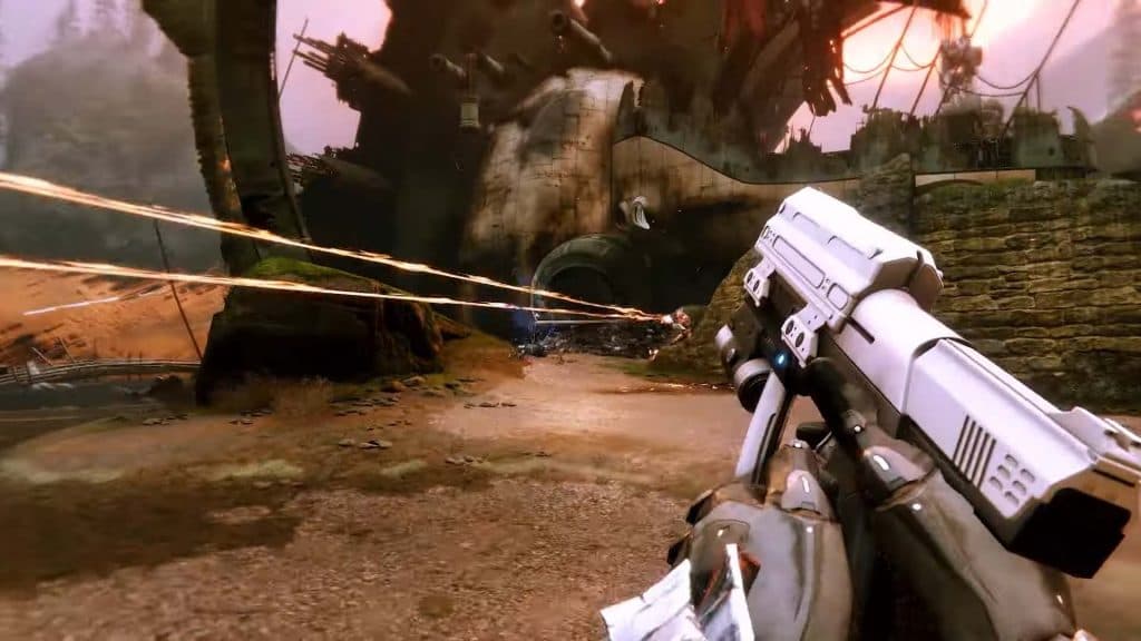 Destiny 2 screenshot showing the Halo Magnum