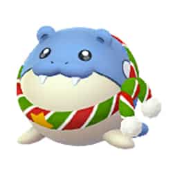 Spheal with a Holiday Hat in Pokemon Go