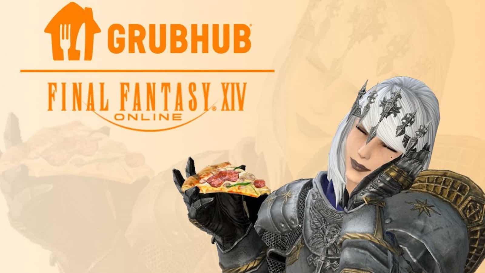 ffxiv grubhub character using pizza emote