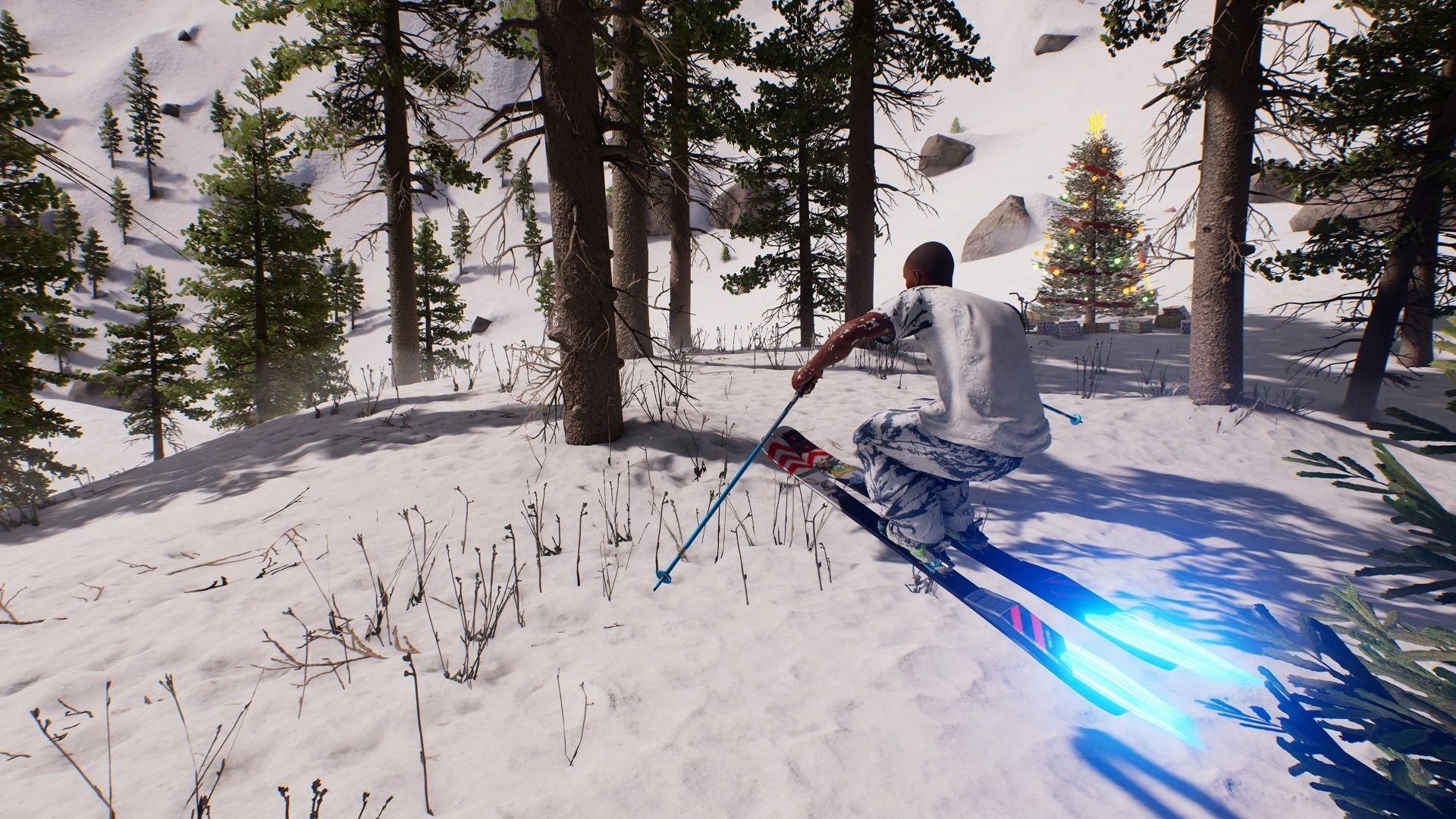 player skiing in riders republic