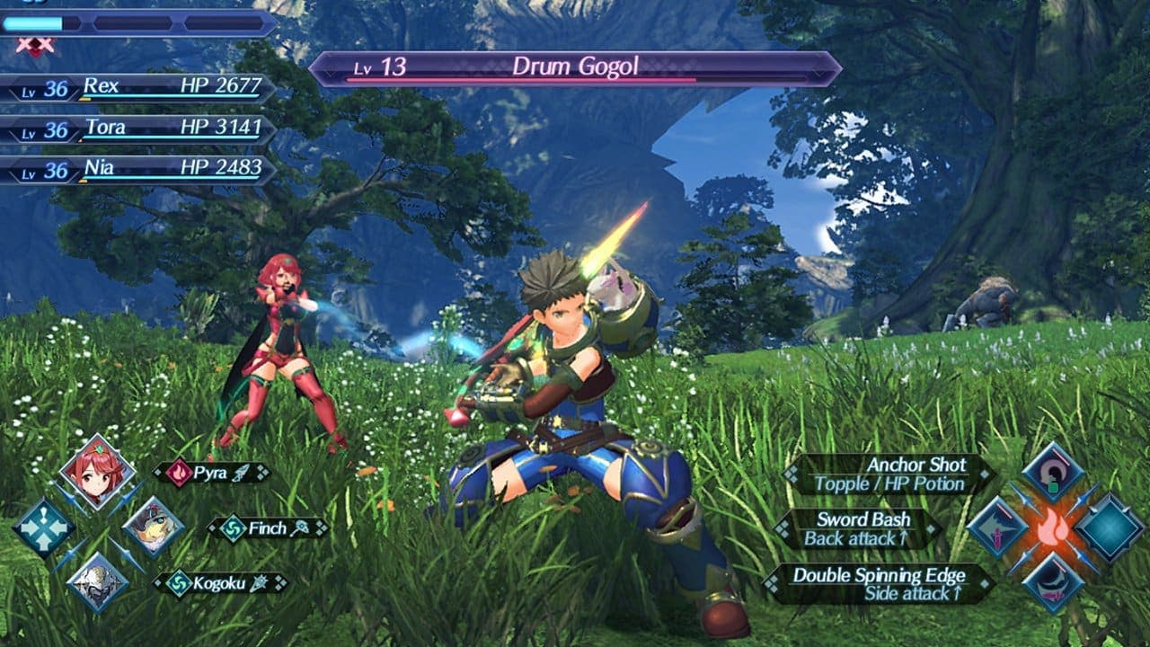 screenshot of xenoblade 2 battle