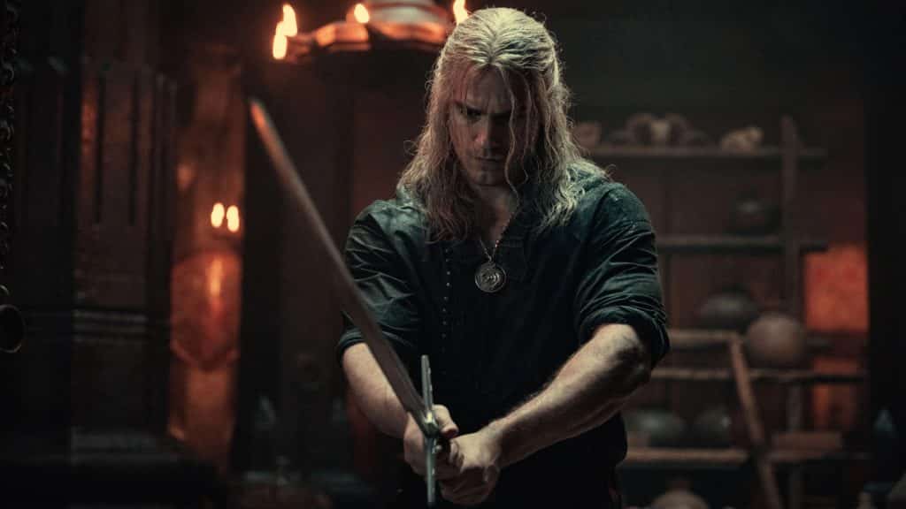 Henry Cavill as Geralt in the Witcher series