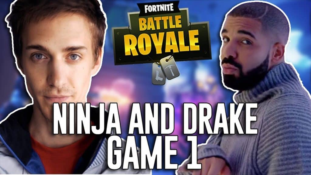 ninja drake play fortnite youtube thumbnail