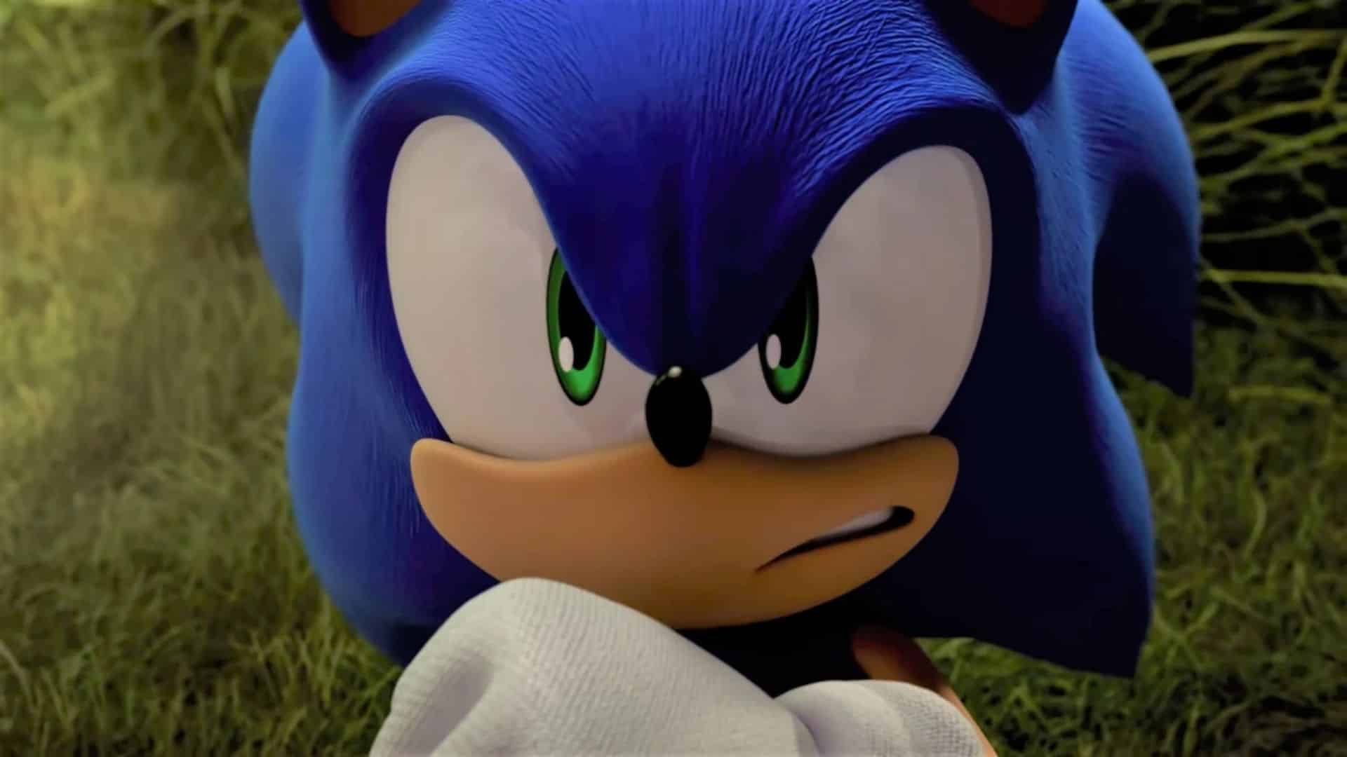 sonic looking into the camera in sonic frontiers trailer