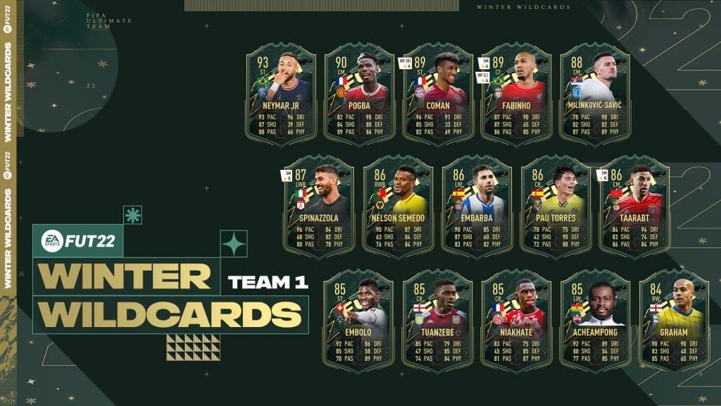 FIFA 22 Winter Wonderlands cards team 1