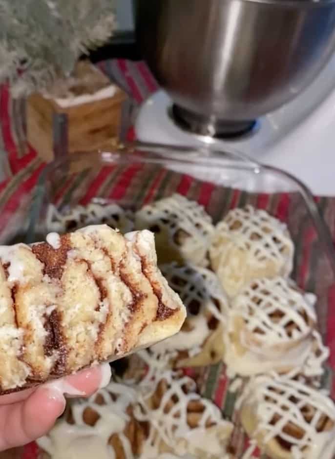 Cinnamon rolls in a dish