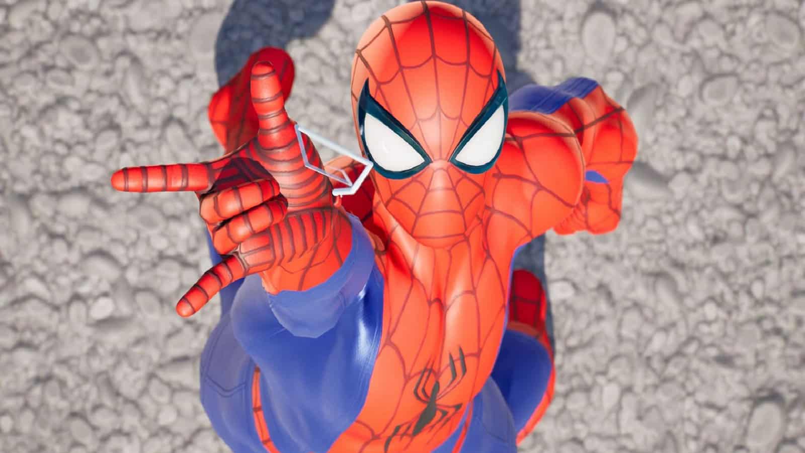 An image of Spider-Man within Fortnite. 