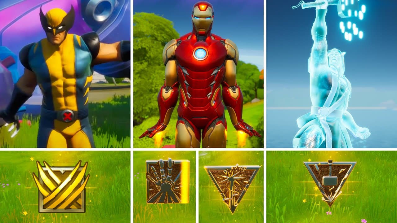 fortnite mythic weapons iron man wolverine