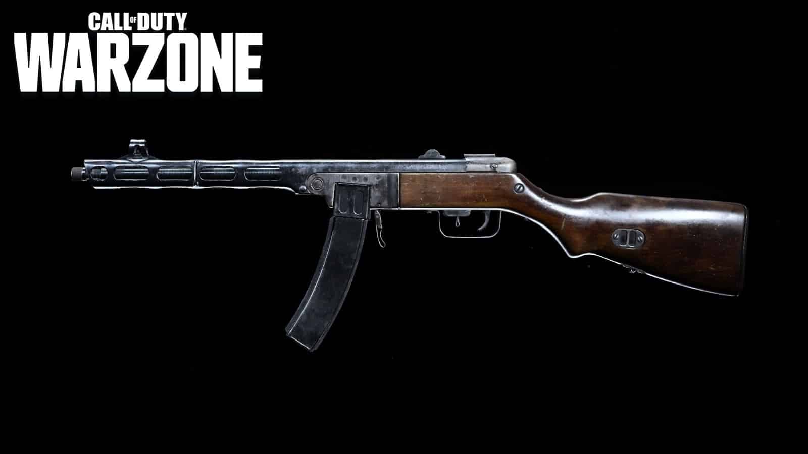 An image of the PPSH-41 with the Warzone logo in the corner