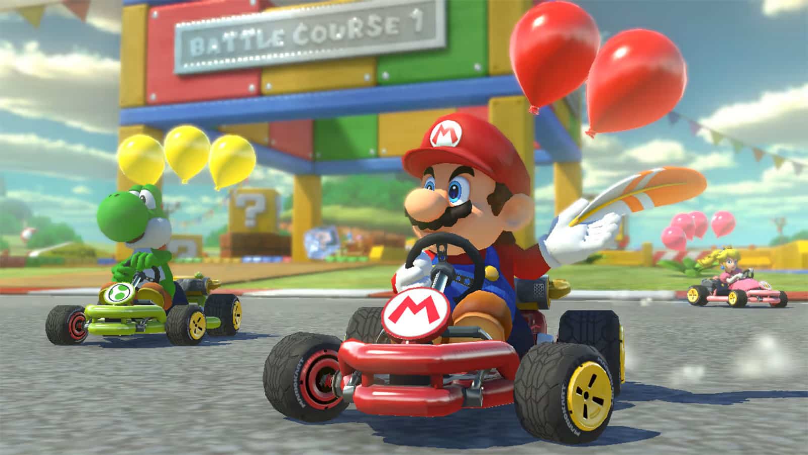 A screenshot of Mario Kart 8 Deluxe on Nintendo Switch