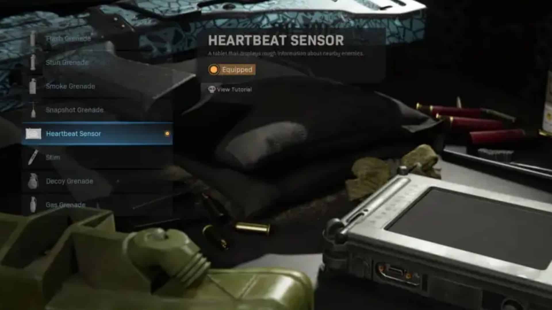 heartbeat sensor in warzone menu