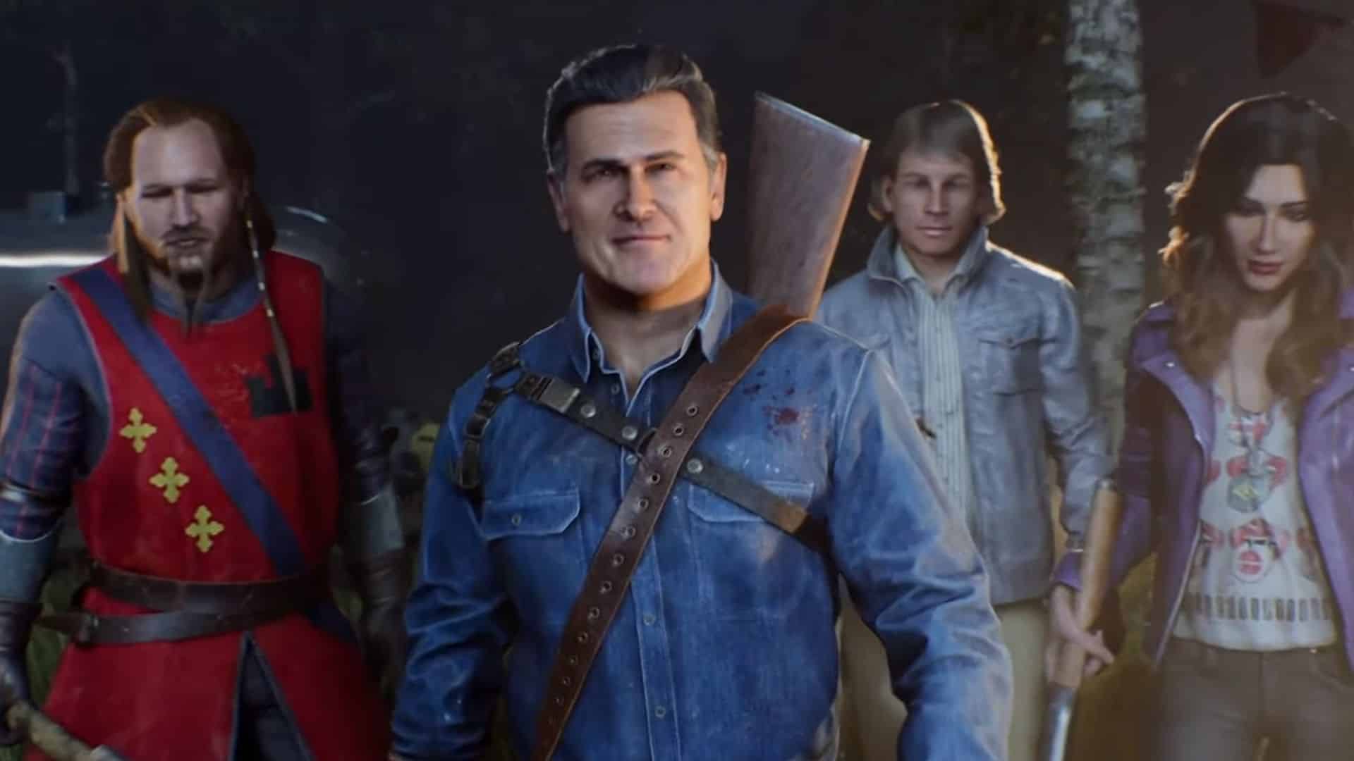 ash and his crew in the evil dead