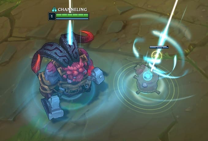 Ornn teleporting to a ward.