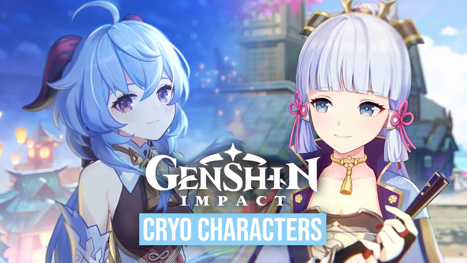 Ganyu and Ayaka looking at each other, Cryo characters in Genshin Impact
