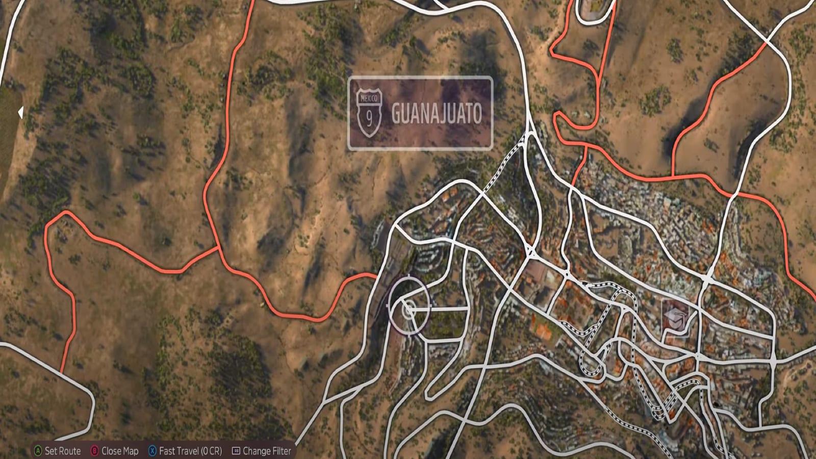 Guanajuato park in Forza Horizon 5 is an easy place to complete the Parking Ticket challenge