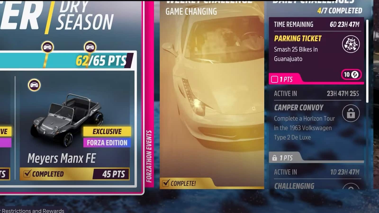 The Parking Ticket challegne in Forza Horizon 5 asks players to knock over bikes