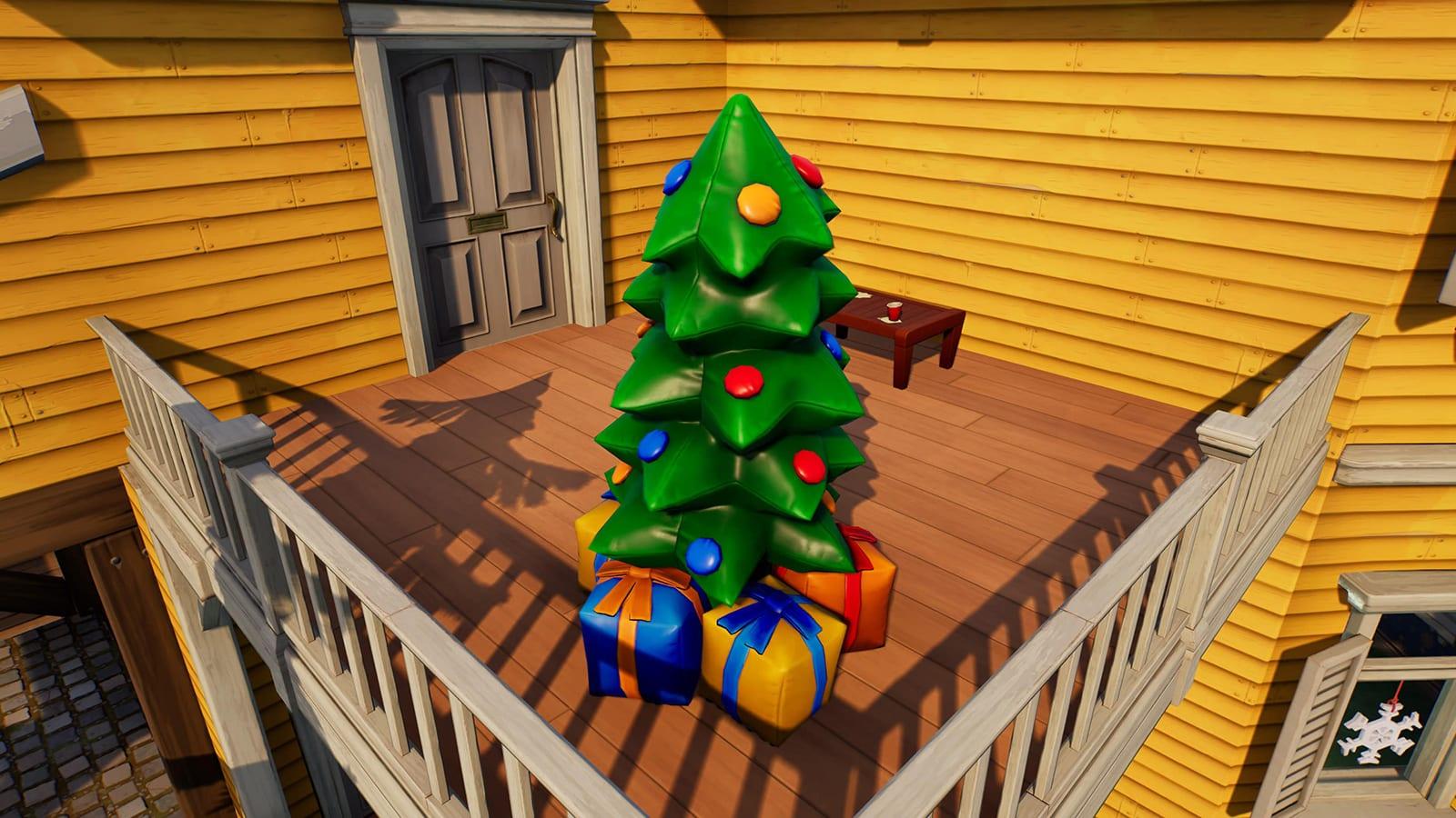 A Christmas Decoration in Fortnite Chapter 3